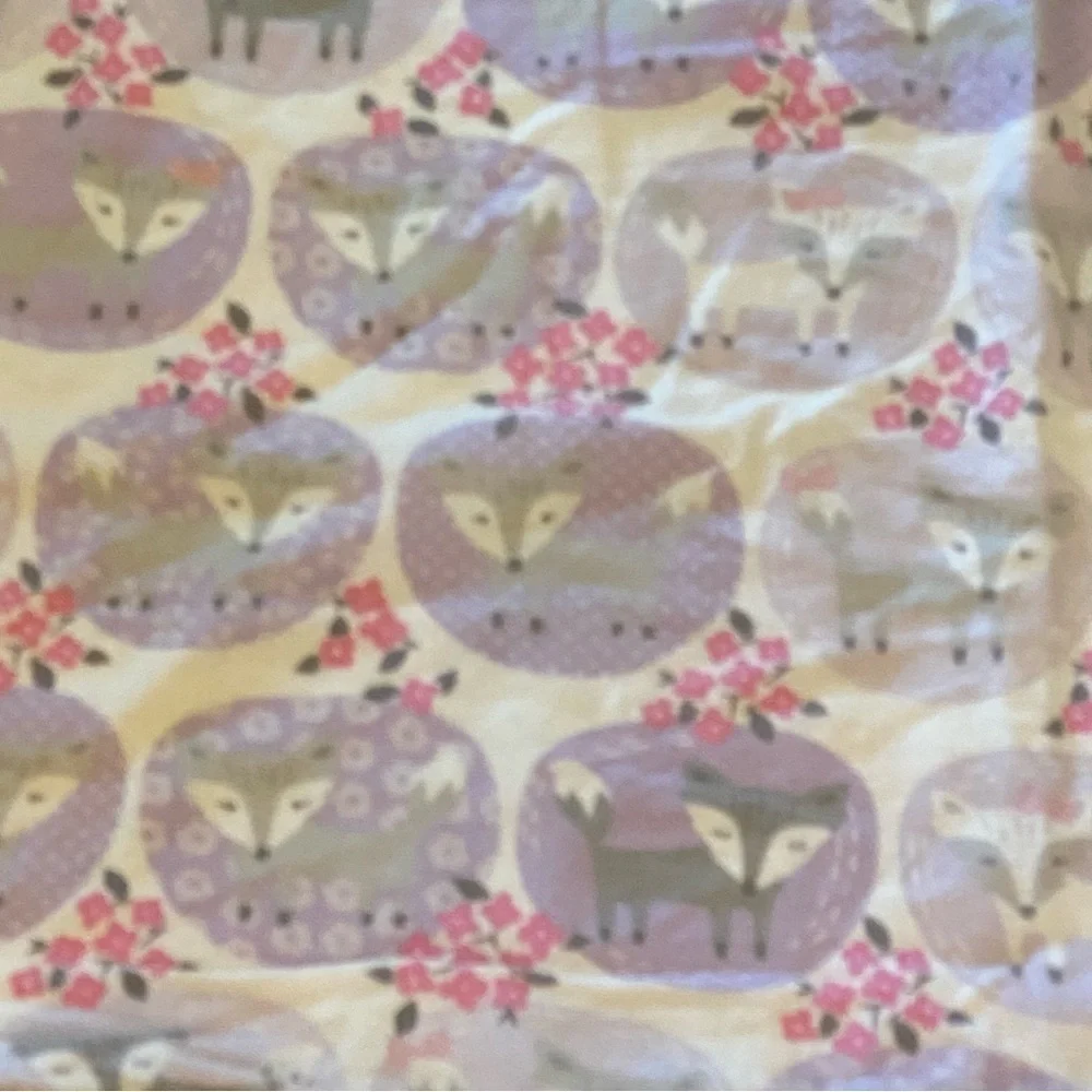POTTERY BARN KIDS Purple and Pink Friendly Fox Flannel Pillowcases Set Standard